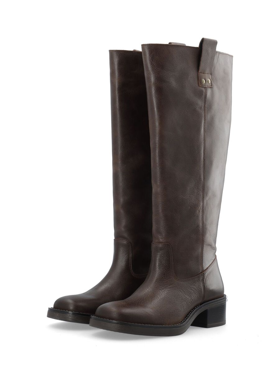 biamary leather boot - brown
